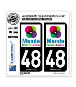 48 Mende - Tourisme | Autocollant et plaque immatriculation