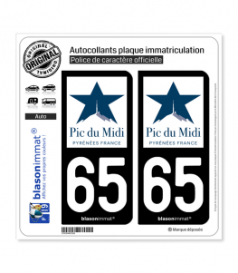 65 Pic du Midi - Tourisme | Autocollant plaque immatriculation