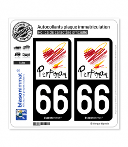 66 Perpignan - Tourisme | Autocollant plaque immatriculation
