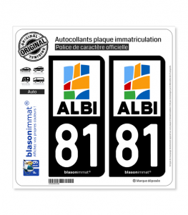 81 Albi - Agglo | Autocollant plaque immatriculation