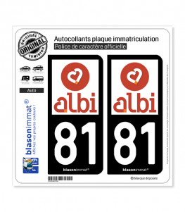 81 Albi - Tourisme | Autocollant plaque immatriculation