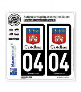 04 Castellane - Ville | Autocollant plaque immatriculation