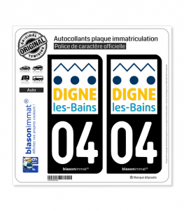 04 Digne-les-Bains - Ville | Autocollant plaque immatriculation