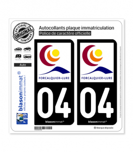 04 Forcalquier - Agglo | Autocollant plaque immatriculation