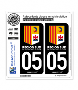 05 PACA - Région Sud | Autocollant plaque immatriculation