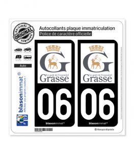 06 Grasse - Ville | Autocollant plaque immatriculation