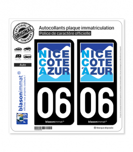 06 Nice - Agglo | Autocollant plaque immatriculation