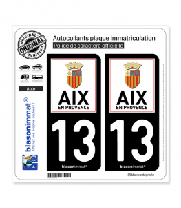 13 Aix-en-Provence - Ville II | Autocollant plaque immatriculation