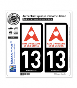 13 Aubagne - Tourisme | Autocollant plaque immatriculation