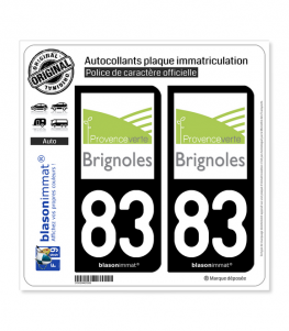 83 Brignoles - Agglo | Autocollant plaque immatriculation
