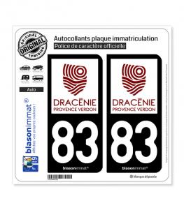 83 Draguignan - Agglo | Autocollant plaque immatriculation