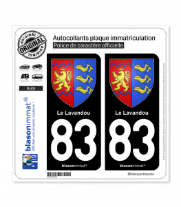 83 Le Lavandou - Armoiries | Autocollant plaque immatriculation