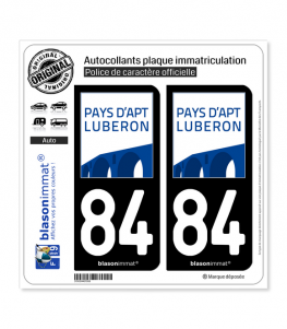 84 Apt - Agglo | Autocollant plaque immatriculation