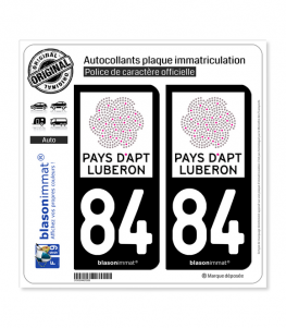 84 Apt - Tourisme | Autocollant plaque immatriculation