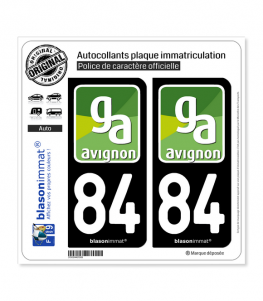84 Avignon - Agglo | Autocollant plaque immatriculation