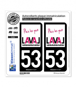 53 Laval - Tourisme | Autocollant plaque immatriculation