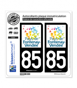 85 Fontenay-le-Comte - Pays | Autocollant plaque immatriculation