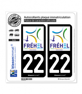 22 Fréhel - Ville| Autocollant plaque immatriculation