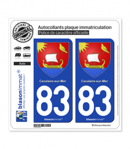 83 Cavalaire-sur-Mer - Armoiries | Autocollant plaque immatriculation