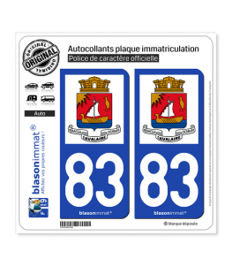 83 Cavalaire-sur-Mer - Ville | Autocollant plaque immatriculation