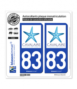 83 Cavalaire-sur-Mer - Tourisme | Autocollant plaque immatriculation