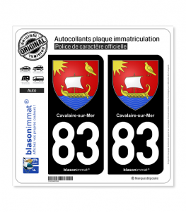 83 Cavalaire-sur-Mer - Armoiries | Autocollant plaque immatriculation