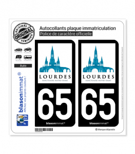 65 Lourdes - Notre Dame | Autocollant plaque immatriculation