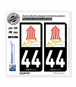 44 La Baule-Escoublac - Ville | Autocollant plaque immatriculation