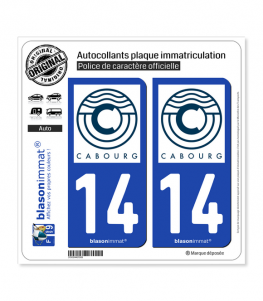 14 Cabourg - Ville | Autocollant plaque immatriculation