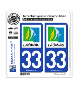 33 Lacanau - Ville | Autocollant plaque immatriculation