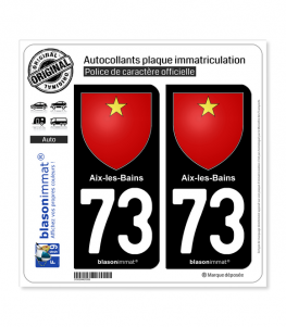73 Aix-les-Bains - Armoiries | Autocollant et plaque immatriculation