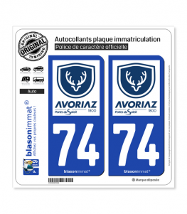 74 Avoriaz - Station | Autocollant plaque immatriculation