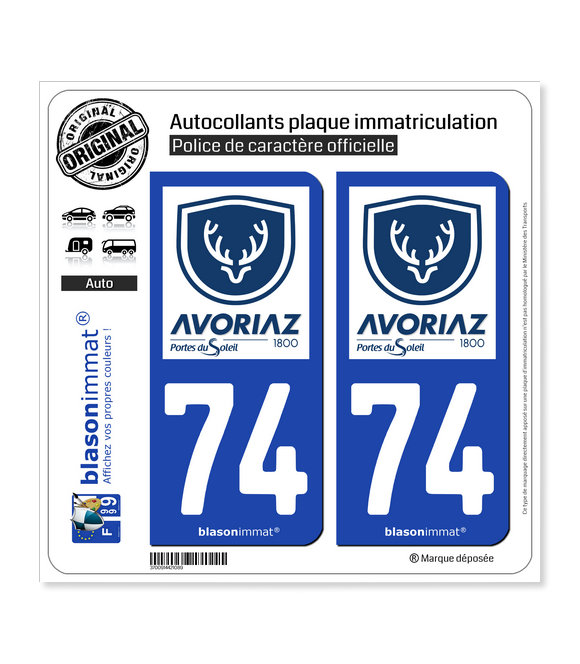 74 Avoriaz - Station | Autocollant plaque immatriculation