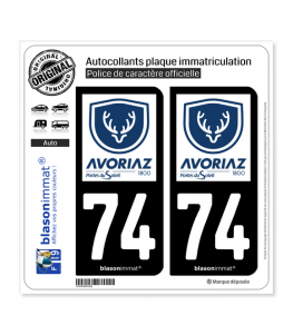 74 Avoriaz - Station | Autocollant plaque immatriculation