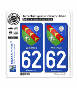 62 Wimereux - Armoiries | Autocollant plaque immatriculation