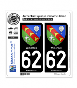 62 Wimereux - Armoiries | Autocollant plaque immatriculation