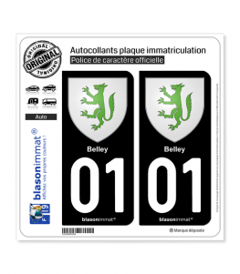 01 Belley - Armoiries | Autocollant plaque immatriculation