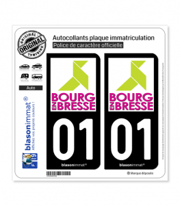 01 Bourg-en-Bresse - Tourisme | Autocollant plaque immatriculation