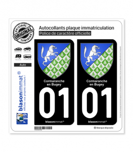 01 Cormaranche-en-Bugey - Armoiries | Autocollant plaque immatriculation
