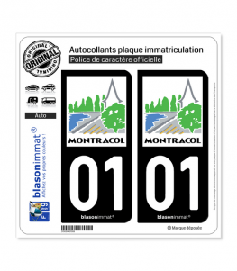 01 Montracol - Commune | Autocollant plaque immatriculation