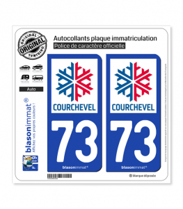 73 Courchevel - Station | Autocollant et plaque immatriculation