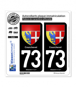 73 Courchevel - Armoiries | Autocollant et plaque immatriculation