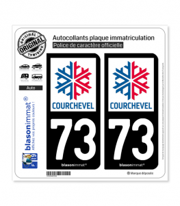 73 Courchevel - Station | Autocollant et plaque immatriculation