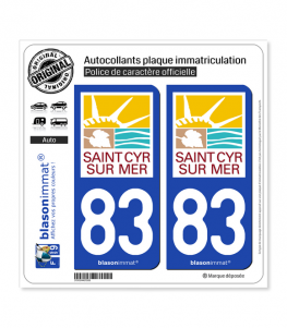 83 Saint-Cyr-sur-Mer - Ville | Autocollant plaque immatriculation