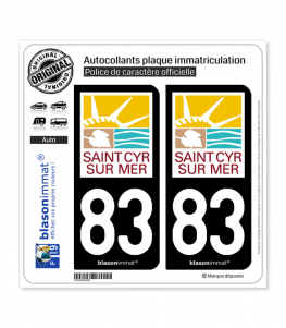 83 Saint-Cyr-sur-Mer - Ville | Autocollant plaque immatriculation