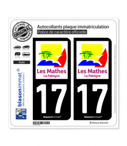 17 Les Mathes - Ville | Autocollant plaque immatriculation