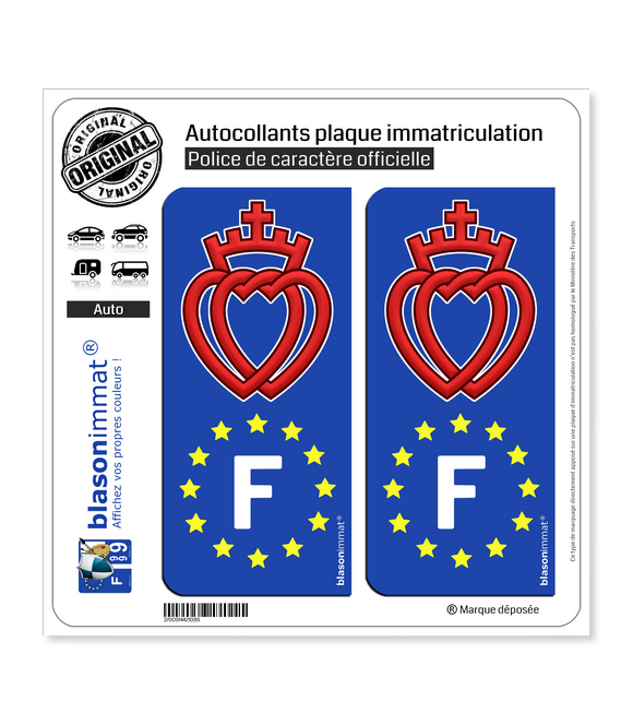 2 Autocollants Plaque Immatriculation Département 85 - Vendée - Résistants Aux UV Et Lavages - Garantie 5 Ans - Fabriqués En France - 4