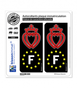 F Coeur Vendéen - Identifiant Européen | Autocollant plaque immatriculation