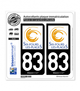 83 Six-Fours-les-Plages - Ville | Autocollant plaque immatriculation