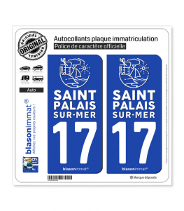 17 Saint-Palais-sur-Mer - Ville | Autocollant plaque immatriculation